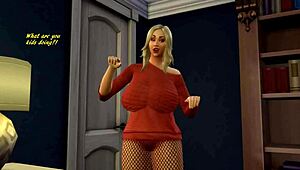 Sims 4 Back to the Future XXX parody with interracial 4 some