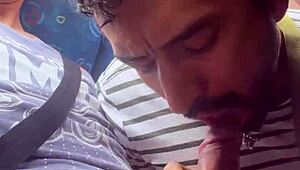 i can’t believe i’m getting a quick suck on this public bus!