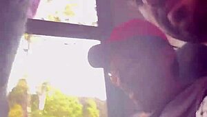 i can’t believe i’m getting a quick suck on this public bus!