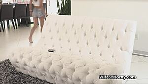 Cheating Wife Sucks Tenant's Big Black Cock After Massage.