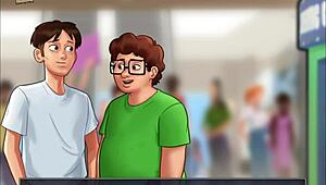 I-I can't believe summertime saga 155 has me so aroused with all that erotic anime action