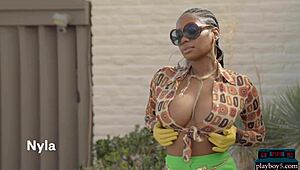 i can't resist huge natural tits ebony model nyla showing off