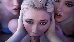 Detroit in 3D cartoon anime style