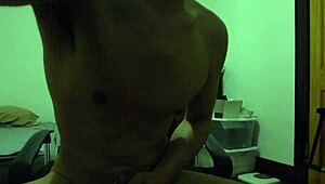 Asian Hispanic Man Enjoys Private Moment Alone.