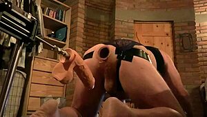 Big White Dildo Stretches My Big White Ass! Feel the Intense Fucking!