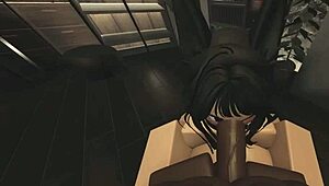 taking control over this girl in her bedroom during the game