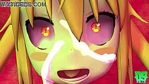 maid dragon tohru in naked cartoon scene