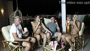 swingers with crazy fart fetish and sheer red lingerie 😈