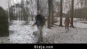 hey, check this old man drilling a stunning blonde teen hard