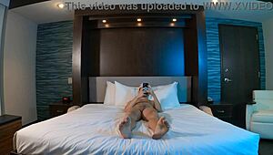 Twink Jerking Off Solo In Hotel Room