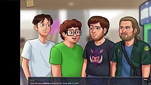 I-I can't believe summertime saga 155 has me so aroused with all that erotic anime action