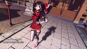 Reim Touhou Pinkcat In 3D Cartoon