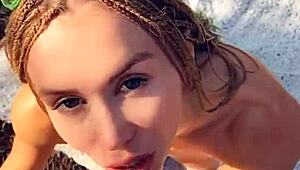 Mia bandini fucked ass to mouth and creampied in the woods