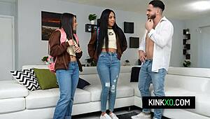 perv stepbro have bad influence on his teen 18+ stepsisters violet gems and bianca bangs 😈