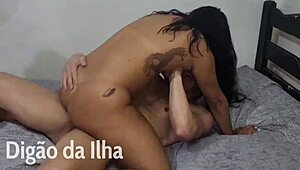 dp anal action with wild threesome and female cum splash!