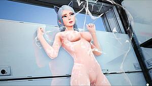 valkyrie in the bath 3d hentai 4k 60fps uncensored