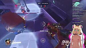 I play Overwatch as Vtuber Lewdneko and get spanked