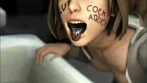 Max from Life is Strange gets steamy in hot 3D hentai group action