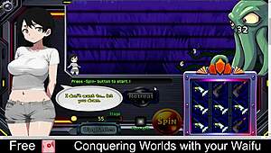 feeling the thrill of conquering new worlds with your beloved waifu in this game