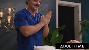 adult time sees pregnant siri dahl fucked and filled while codi vore watches.