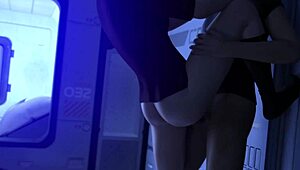 Projekt Passion Red Head With Big Ass Fucked Standing. Huge Cock Pounds Her With Foot On Wall.