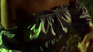 I found an innocent big-ass girl with small tits in the park, she fucks for money in a motel.