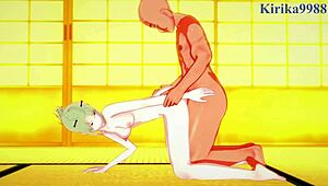 i watch kagura, tae shimura, tsukuyo and the old man havin' intense sex with creampie in gin tama hentai