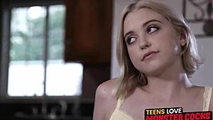 Damn! IR Banged Teen 18+ Chloe Couture Drips Cum on Tongue After Wild Doggy