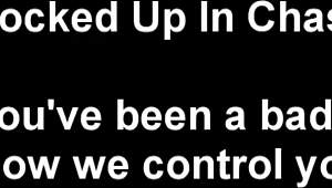 in this femdom scene, she stuffs his useless cock into a tiny cage, bound and helpless