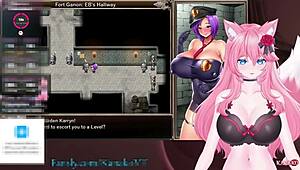 Catgirl kanakovt vibed, teased, uses sex machine, cums