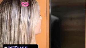 My Tight Pussy Pounded by Stranger in Stuck Elevator