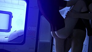 Projekt Passion Red Head With Big Ass Fucked Standing. Huge Cock Pounds Her With Foot On Wall.