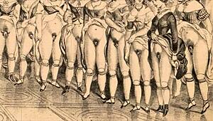 Vintage erotic illustration showcasing sensual anime art from a retro era