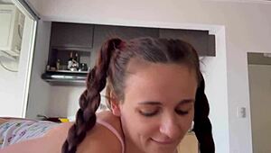 My stepsister came begging me to fuck her tight ass today