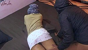 he convinces house maid for rough sex on bed