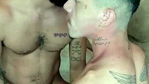 this gay bareback session is wild with monster cocks 😈