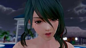 Tamaki gets wet at midnight with 3D anime blowjob and doggystyle action