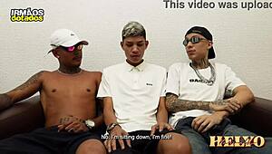 the neighbr came to mess with me n my partner, we showed him the cocks, brazil took dp in the ass