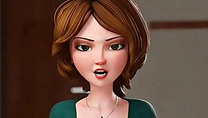 Mysterious woman dominates naked man