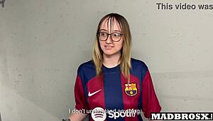 Curvy Latina Girlfriend Gets Assfucked by Asian Fans in Stadium Corridors