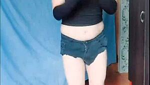 Sissy Crossdresser Sexy Dress Big Ass White Gay Boy Lady Boy Sexy Model!