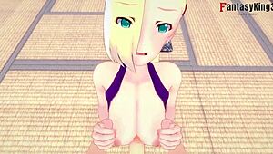 ino yamanaka and naruto in intimate scene