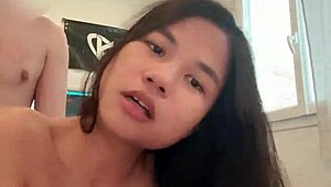 fuck your 18yo asian schoolmate before her parents come back home in a close-up view.