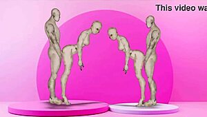 Hey, check these anime twins banging hot girls! 🔥💥