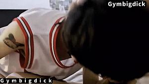 THREESOME GAY ASIAN AMATEURS FUCKING BAREBACK WITH BIG COCK RIDING!