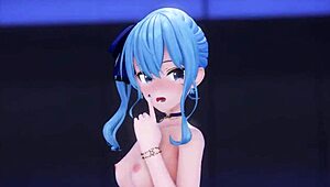 Suisei Gets Clothes Ripped In Intense Hentai Striptease.