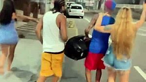 Wow, street party turns into wild car banging!