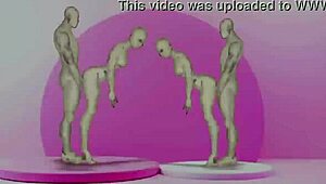 Hey, check these anime twins banging hot girls! 🔥💥