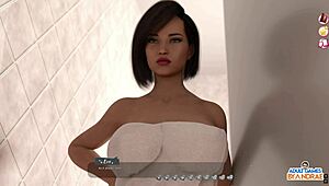 ep18 eve caught stroking in shower - helping the hotties