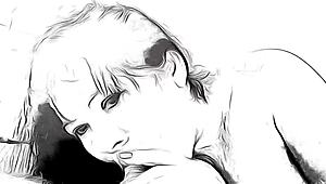 Cartoon nympho says, I’ll suck you dry right now